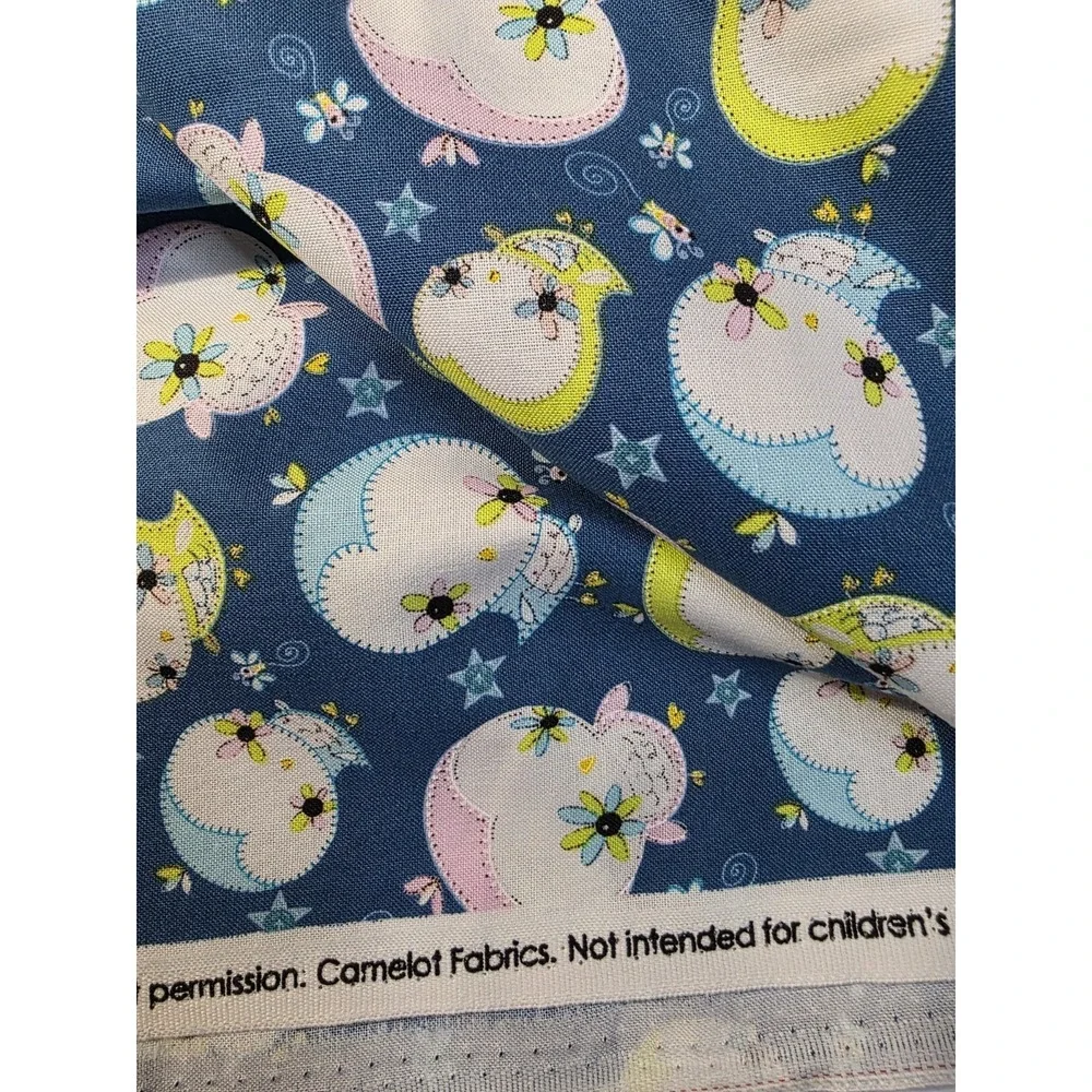 DREAM A LITTLE DREAM HEATHER ROSAS CAMELOT FABRIC WHIMSICAL  OWLES 1 1/4 YD F26